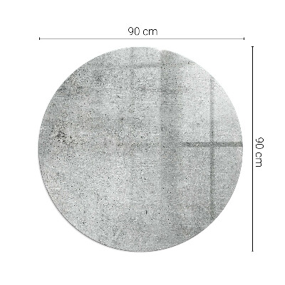 Verre sous poêle à bois ronde Texture de béton brut