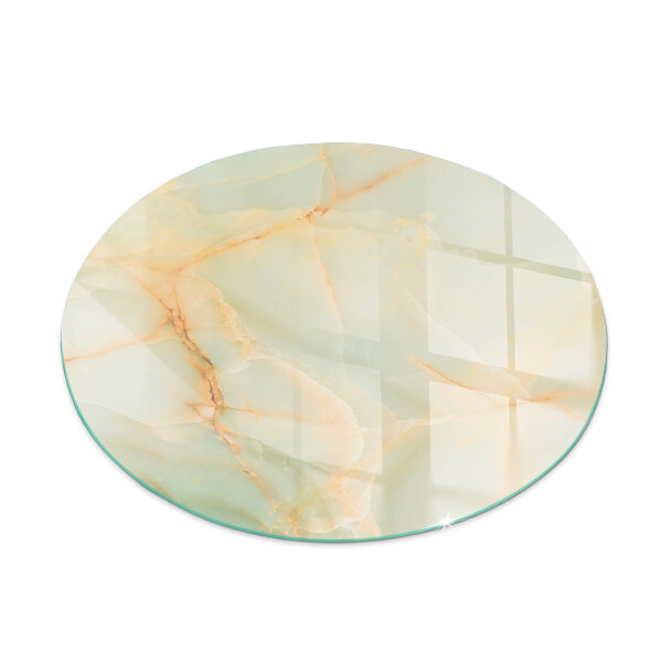 Verre sous poêle à bois ronde Motif de marbre abstrait