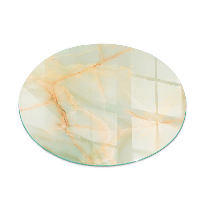 Verre sous poêle à bois ronde Motif de marbre abstrait
