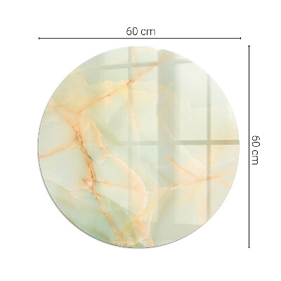 Verre sous poêle à bois ronde Motif de marbre abstrait