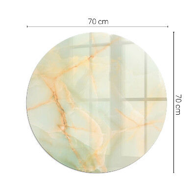 Verre sous poêle à bois ronde Motif de marbre abstrait