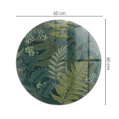 Verre sous poêle à bois ronde Motifs végétaux avec des papillons