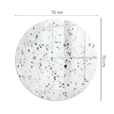 Verre sous poêle à bois ronde Motif de pierre avec particules