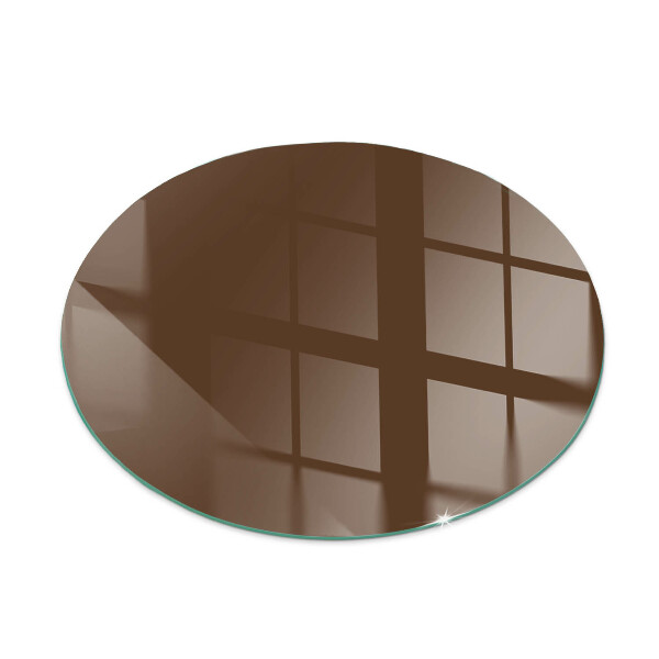 Verre sous poêle à bois ronde Couleur marron