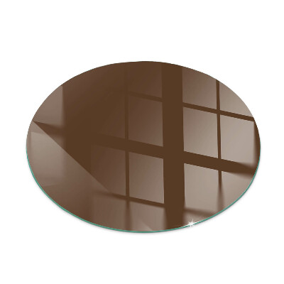 Verre sous poêle à bois ronde Couleur marron