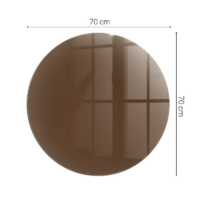 Verre sous poêle à bois ronde Couleur marron