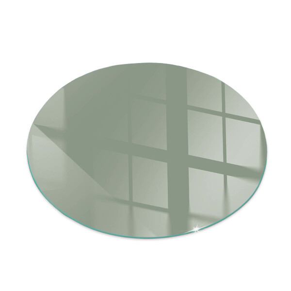 Vitre sous poêle à bois ronde Couleur gris-vert