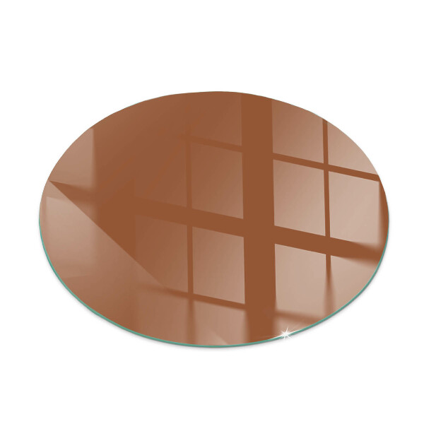Verre sous poêle à bois ronde Couleur marron