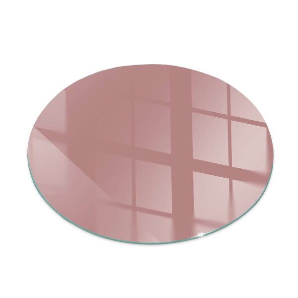 Vitre sous poêle à bois ronde Couleur rose