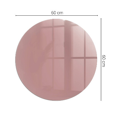 Vitre sous poêle à bois ronde Couleur rose