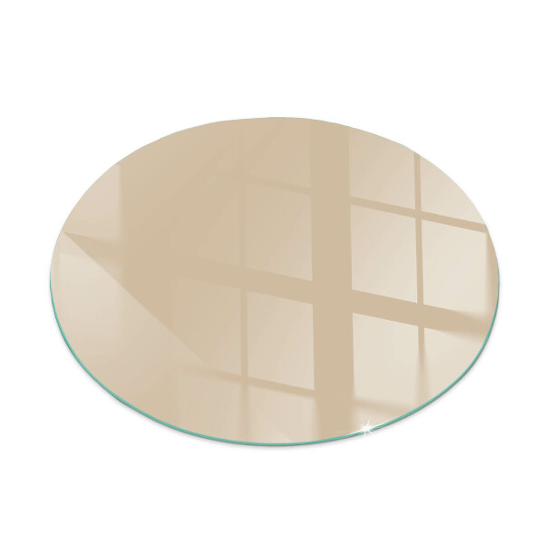 Vitre sous poêle à bois ronde Couleur Beige