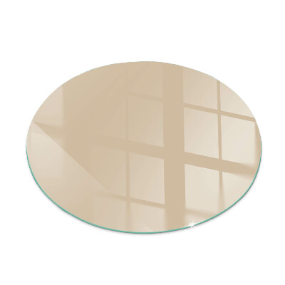 Vitre sous poêle à bois ronde Couleur Beige
