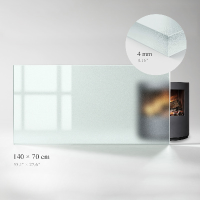 Plaque verre pour poêle Semitransparente rectangulaire