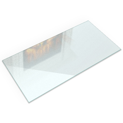 Plaque verre pour poêle Semitransparente rectangulaire