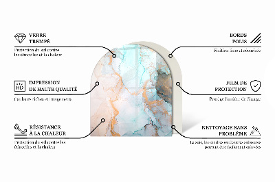 Vitre sous poêle à bois semi-ovale Géométrie tridimensionnelle