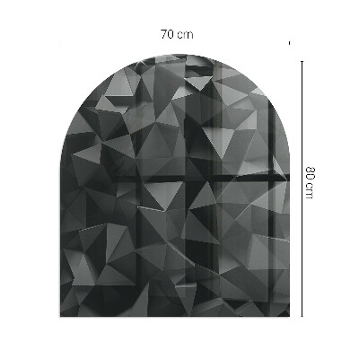 Vitre sous poêle à bois semi-ovale Géométrie tridimensionnelle