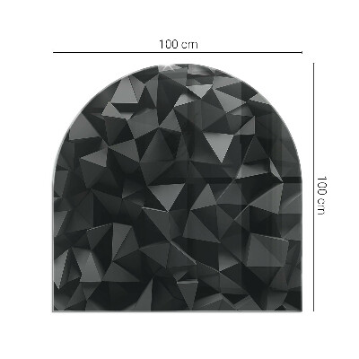 Vitre sous poêle à bois semi-ovale Géométrie tridimensionnelle