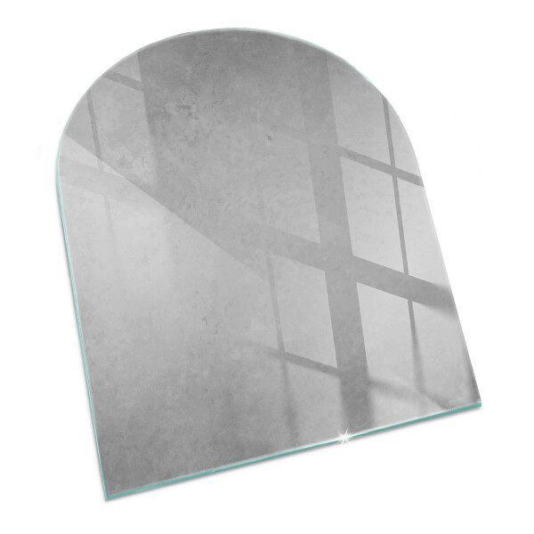 Plaque verre pour poêle semi-ovale Texture béton avec effet
