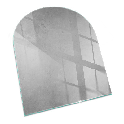 Plaque verre pour poêle semi-ovale Texture béton avec effet