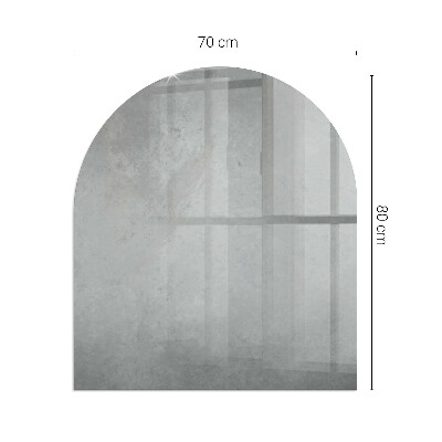 Plaque verre pour poêle semi-ovale Texture béton avec effet