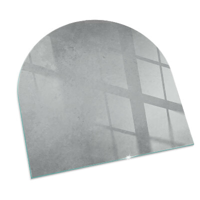 Plaque verre pour poêle semi-ovale Texture béton avec effet