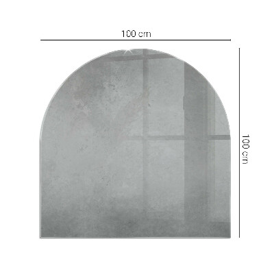 Plaque verre pour poêle semi-ovale Texture béton avec effet