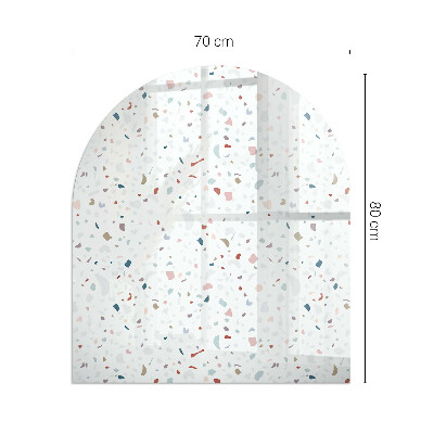 Plaque verre pour poêle semi-ovale Motif avec de petites formes