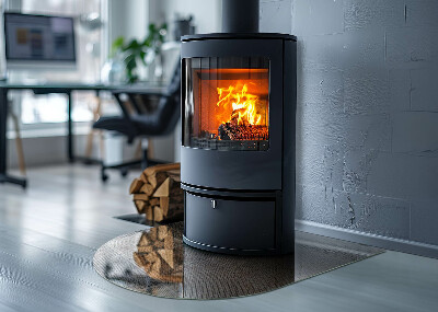 Vitre sous poêle à bois semi-ovale Modèle de tôle perforée