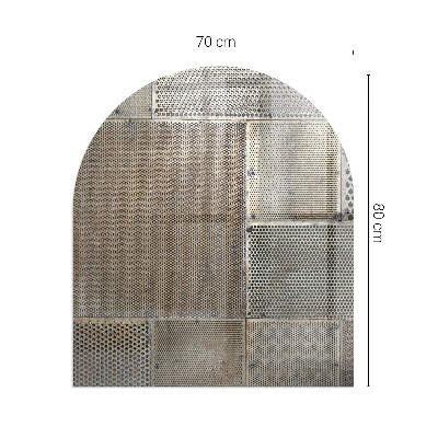 Vitre sous poêle à bois semi-ovale Modèle de tôle perforée