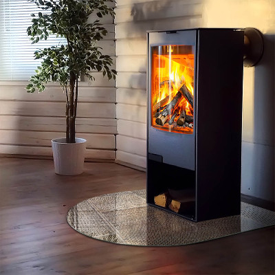 Vitre sous poêle à bois semi-ovale Modèle de tôle perforée