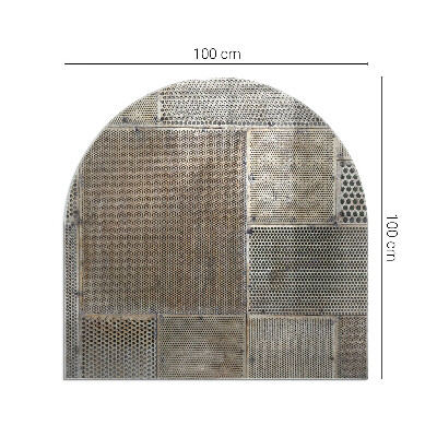 Vitre sous poêle à bois semi-ovale Modèle de tôle perforée