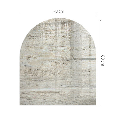 Plaque verre pour poêle semi-ovale Texture bois clair