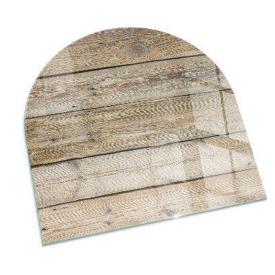Vitre sous poêle à bois semi-ovale Planche de bois dans la disposition