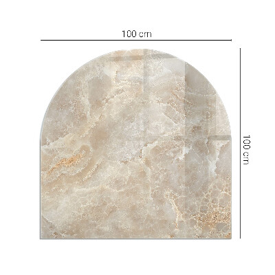 Plaque verre pour poêle semi-ovale Motif en pierre naturelle