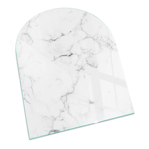 Vitre sous poêle à bois semi-ovale Motif de marbre veiné