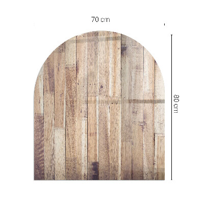 Vitre sous poêle à bois semi-ovale Planche de bois dans la disposition