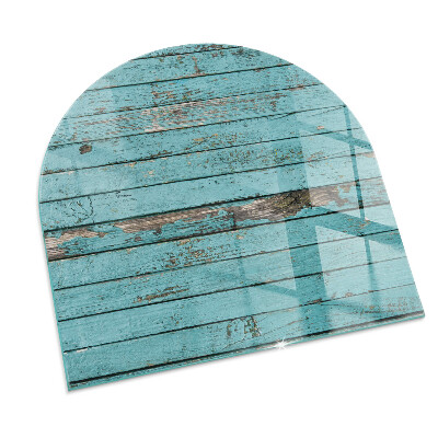 Plaque verre pour poêle semi-ovale Planches de style rustique