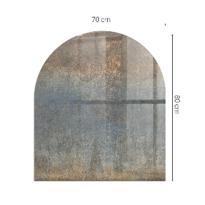 Vitre sous poêle à bois semi-ovale Motif de texture abstrait