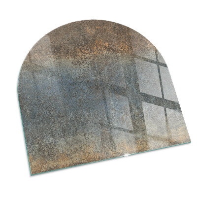 Vitre sous poêle à bois semi-ovale Motif de texture abstrait