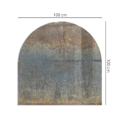 Vitre sous poêle à bois semi-ovale Motif de texture abstrait