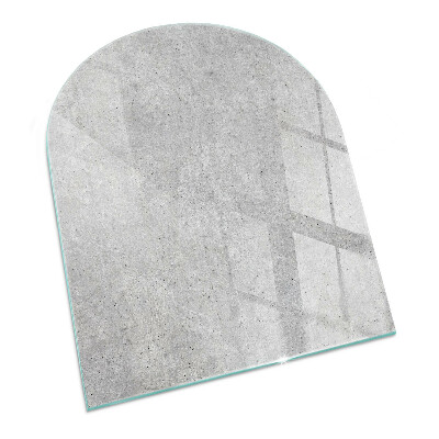 Plaque verre pour poêle semi-ovale Texture de béton brut