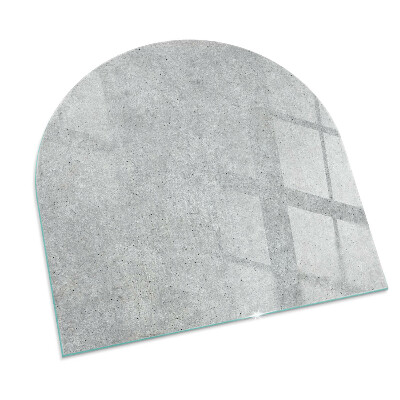 Plaque verre pour poêle semi-ovale Texture de béton brut