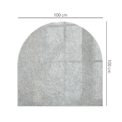 Plaque verre pour poêle semi-ovale Texture de béton brut