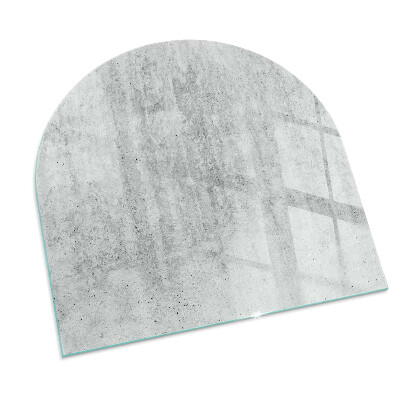 Vitre sous poêle à bois semi-ovale Texture de béton brut