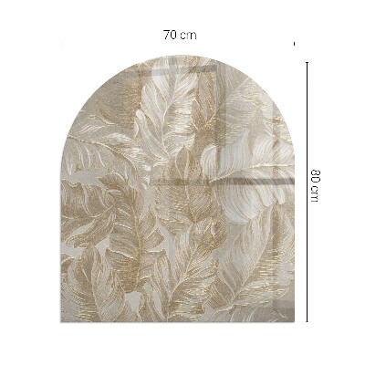 Vitre sous poêle à bois semi-ovale Feuilles aux motifs subtils