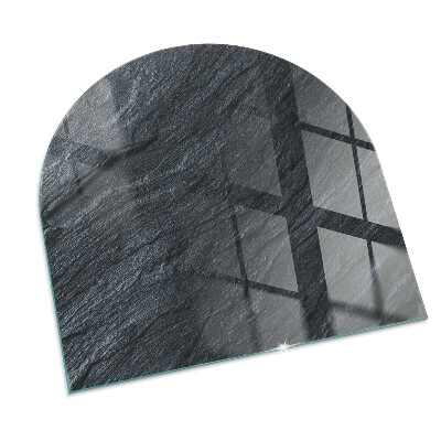 Plaque verre pour poêle semi-ovale Texture de la surface de la pierre