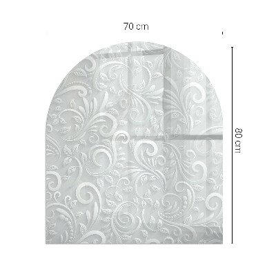 Plaque verre pour poêle semi-ovale Motif végétal élégant
