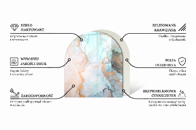 Vitre sous poêle à bois semi-ovale Géométrie avec du bois
