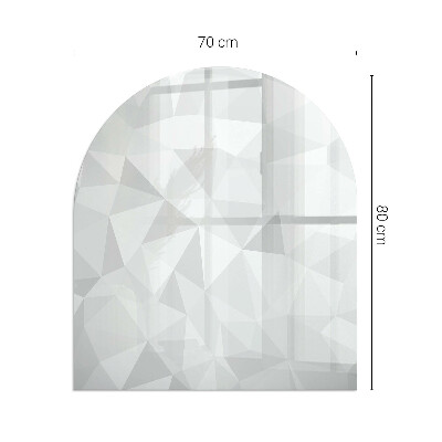 Vitre sous poêle à bois semi-ovale Motif géométrique abstrait