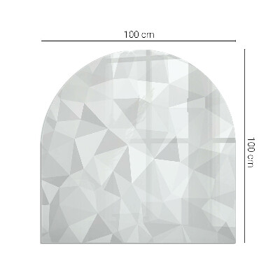 Vitre sous poêle à bois semi-ovale Motif géométrique abstrait